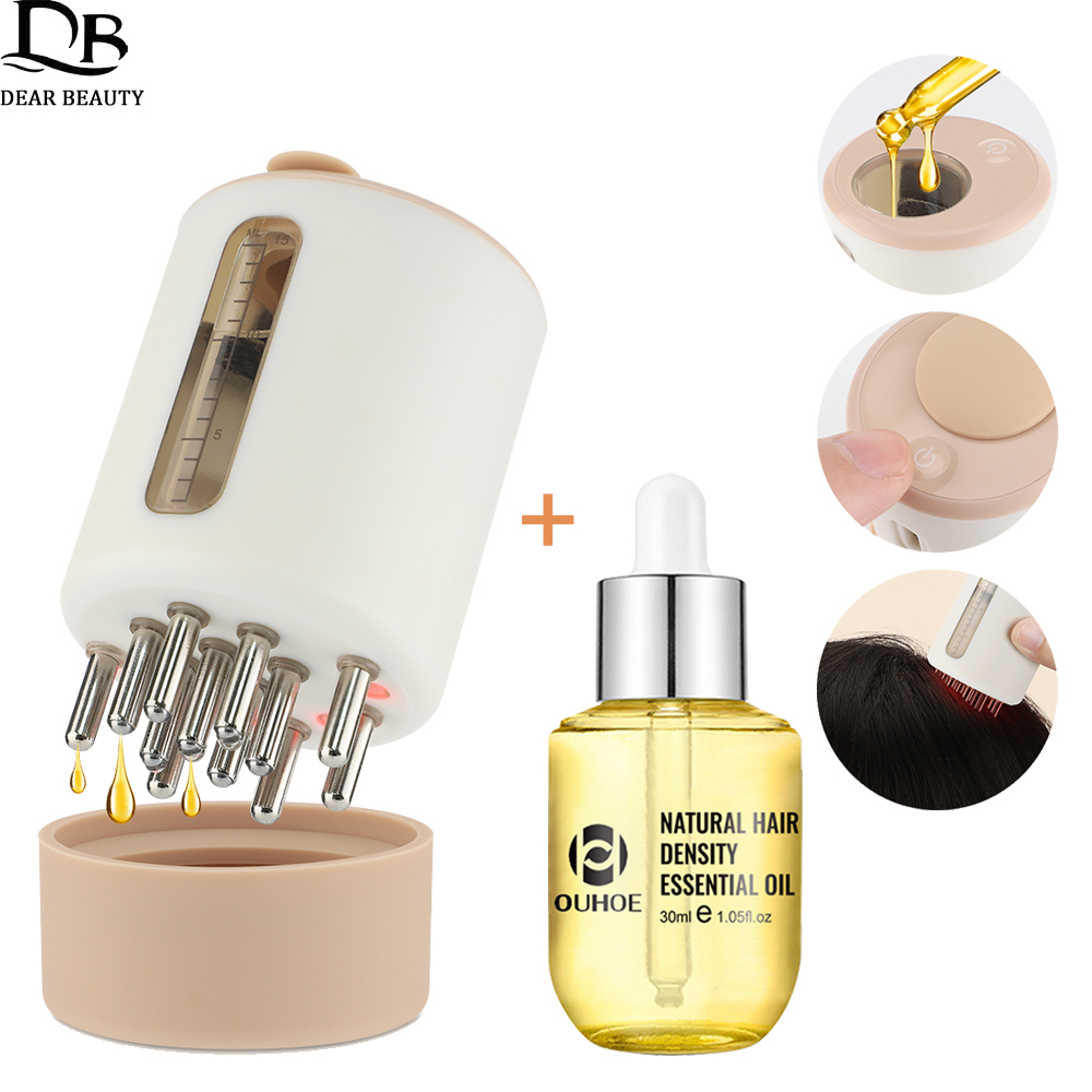 Hair Growth Serum Oil - Sisir pijat kepala getaran elektrik +