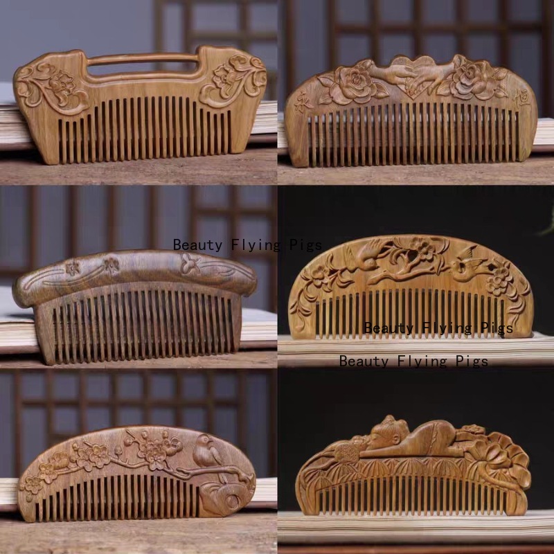Hair Care Routine - 1 Buah Sisir Ukir Kayu Sisir