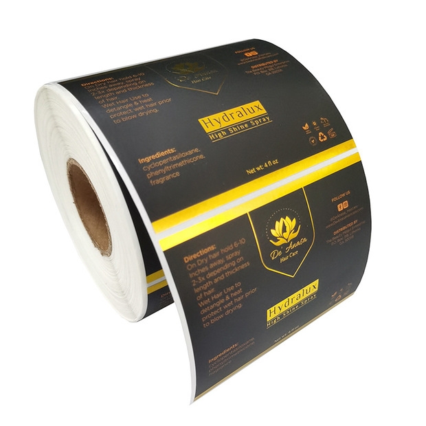 Stiker sampo rambut Foil hitam - Hair Care Logo ulasan dan harga