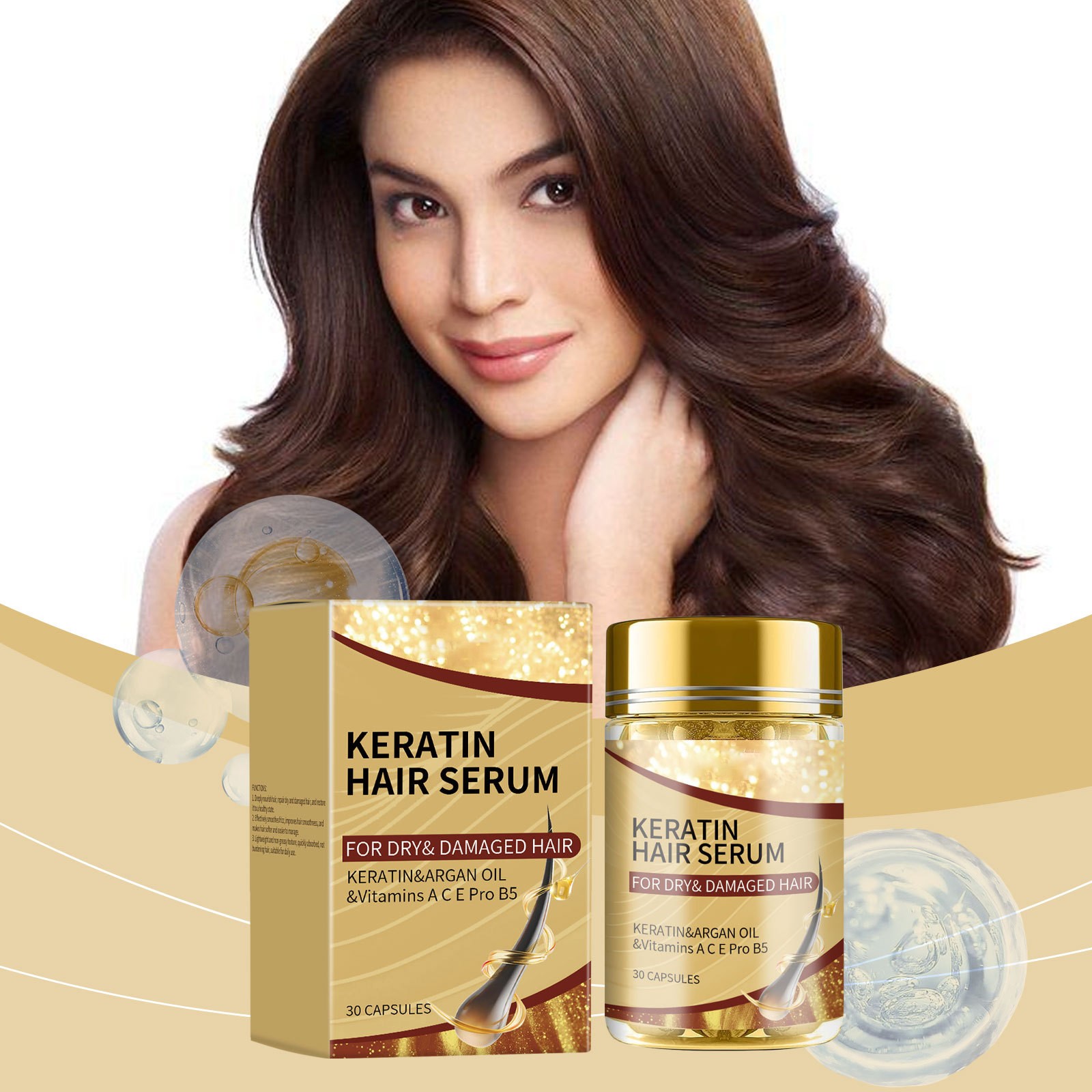 Minyak Argan kapsul perawatan  - Hair Care Essence Oil ulasan dan harga