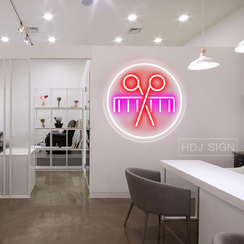 Lampu Neon LED Salon Rambut Ku - Hair Care Logo ulasan dan harga
