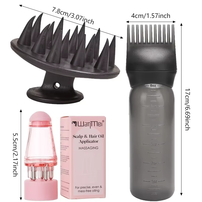 3 Buah Set Aplikator Minyak Ra - Hair Care Routine ulasan dan harga
